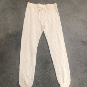 White and grey Sweater pants medium